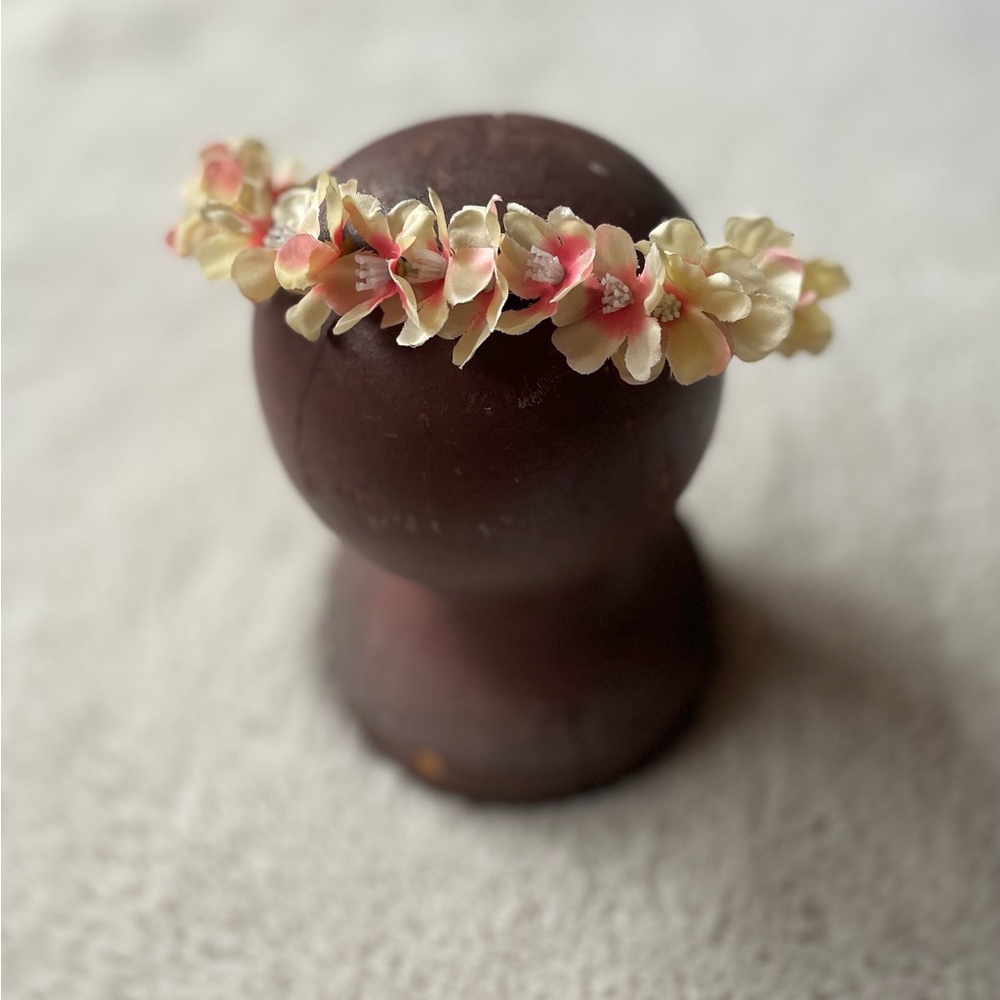 Yellow Quince Blossom Halo Flower Crown